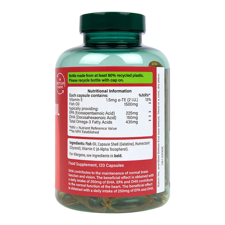 Holland & Barrett Omega 3 Fish Oil 1500mg 120 Capsules